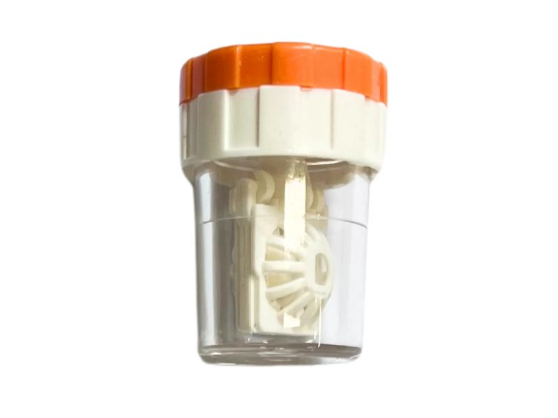 Kit custodia lenti a contatto per il liquido al perossido, Colore: arancione