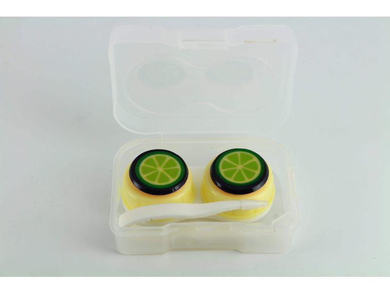 Kit custodia lenti a contatto frutta, Colore: giallo / lime