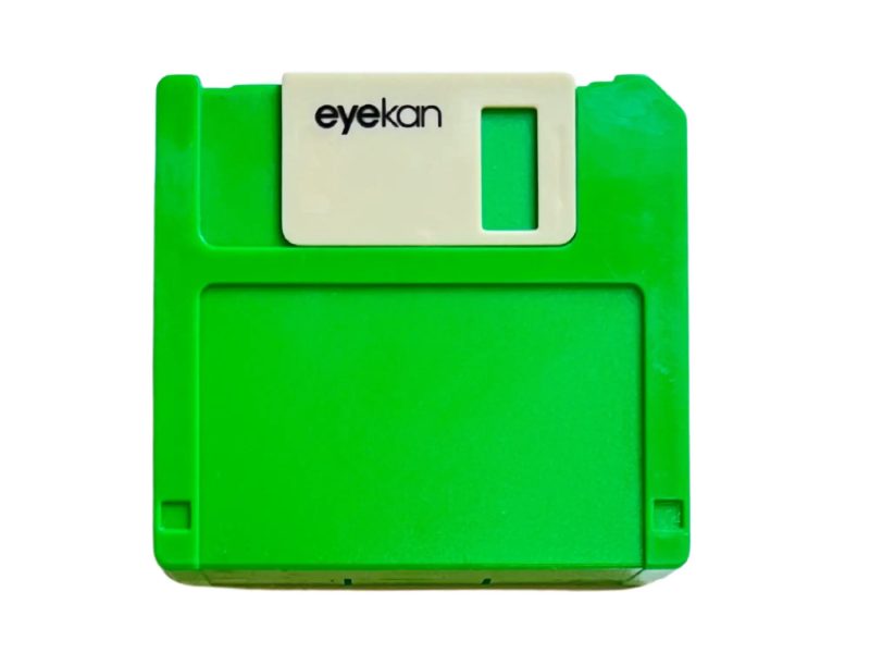 Kit custodia lenti a contatto floppy, colore: verde