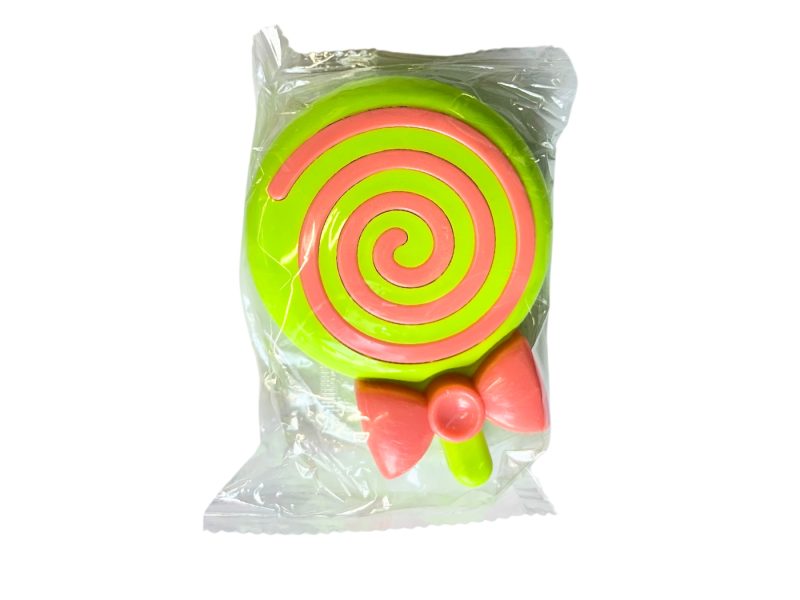 Kit custodia lenti a contatto a forma di lecca-lecca, colore: base verde e fiocco rosso