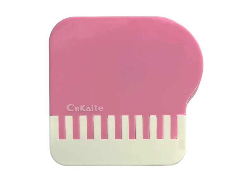 Kit custodia lenti a contatto con motivo a pianoforte, colore: rosa