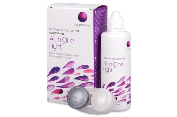 All in One Light (100 ml), Soluzione per lenti a contatto + 1 portalenti