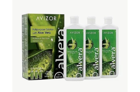 Alvera (3x240 ml),  Soluzione per lenti a contatto + 3 portalenti