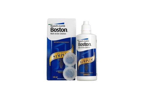 Boston Simplus (120 ml), Soluzione per lenti a contatto + 1 astuccio portalenti