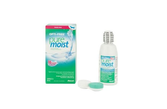 OPTI-FREE PureMoist (120 ml), Soluzione per lenti a contatto + 1 portalenti - prodotto fuori produzione