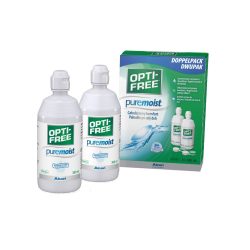   OPTI-FREE PureMoist (2x300 ml), Soluzione per lenti a contatto + 2 portalenti