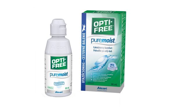 OPTI-FREE PureMoist (90 ml), Soluzione per lenti a contatto + 1 portalenti